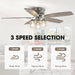 52" Bangatore Traditional Chrome Flush Mount Reversible Ceiling Fan with Lighting and Remote Control - Sweatfully
