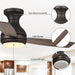 48" Beckette Farmhouse Flush Mount Reversible Ceiling Fan with Lighting and Remote Control - Sweatfully