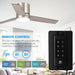 48" Satin Nickel Flush Mount Low Profile Ceiling Fan with LED Lighting - Sweatfully