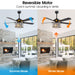 52" Dicken Modern Downrod Mount Reversible Crystal Ceiling Fan with Lighting and Remote Control - Sweatfully