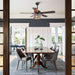 52" Dicken Modern Downrod Mount Reversible Crystal Ceiling Fan with Lighting and Remote Control - Sweatfully