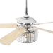 52" Dicken Modern Downrod Mount Reversible Crystal Ceiling Fan with Lighting and Remote Control - Sweatfully