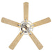 52" Dicken Modern Downrod Mount Reversible Crystal Ceiling Fan with Lighting and Remote Control - Sweatfully