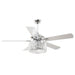52" Dicken Modern Downrod Mount Reversible Crystal Ceiling Fan with Lighting and Remote Control - Sweatfully