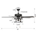 52" Urbana Downrod Mount Reversible Industrial Ceiling Fan with Lighting and Pull Chain - Sweatfully
