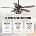 52" Paquette Industrial Downrod Mount Reversible Ceiling Fan with Lighting and Remote Control - Sweatfully