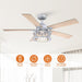 52" Lucknow Industrial Black Reversible Ceiling Fan with Lighting and Remote Control - Sweatfully