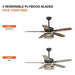 52" Hyderabad-Secunderabad Farmhouse Downrod Mount Reversible Ceiling Fan with Lighting and Remote Control - Sweatfully