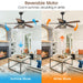 52" Hyderabad-Secunderabad Farmhouse Downrod Mount Reversible Ceiling Fan with Lighting and Remote Control - Sweatfully
