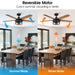 52" Kolkata Industrial Downrod Mount Reversible Ceiling Fan with Lighting and Remote Control - Sweatfully