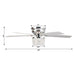 52" Panipat Modern Chrome Flush Mount Reversible Crystal Ceiling Fan with Lighting and Remote Control - Sweatfully