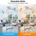 52" Panipat Modern Chrome Flush Mount Reversible Crystal Ceiling Fan with Lighting and Remote Control - Sweatfully