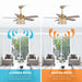 52" Cochin Modern Downrod Mount Reversible Crystal Ceiling Fan with Lighting and Remote Control - Sweatfully