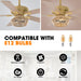 52" Pune Farmhouse Downrod Mount Reversible Ceiling Fan with Lighting and Remote Control - Sweatfully