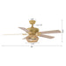 52" Pune Farmhouse Downrod Mount Reversible Ceiling Fan with Lighting and Remote Control - Sweatfully