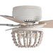 48" New Delhi Farmhouse Flush Mount Reversible Ceiling Fan with Lighting and Remote Control - Sweatfully