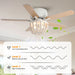 48" New Delhi Farmhouse Flush Mount Reversible Ceiling Fan with Lighting and Remote Control - Sweatfully