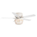 48" New Delhi Farmhouse Flush Mount Reversible Ceiling Fan with Lighting and Remote Control - Sweatfully