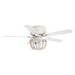 48" New Delhi Farmhouse Flush Mount Reversible Ceiling Fan with Lighting and Remote Control - Sweatfully