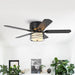 48" Athens Industrial Flush Mount Reversible Ceiling Fan with Lighting and Remote Control - Sweatfully