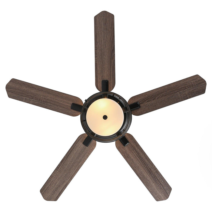 48" Athens Industrial Flush Mount Reversible Ceiling Fan with Lighting and Remote Control - Sweatfully