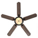48" Athens Industrial Flush Mount Reversible Ceiling Fan with Lighting and Remote Control - Sweatfully