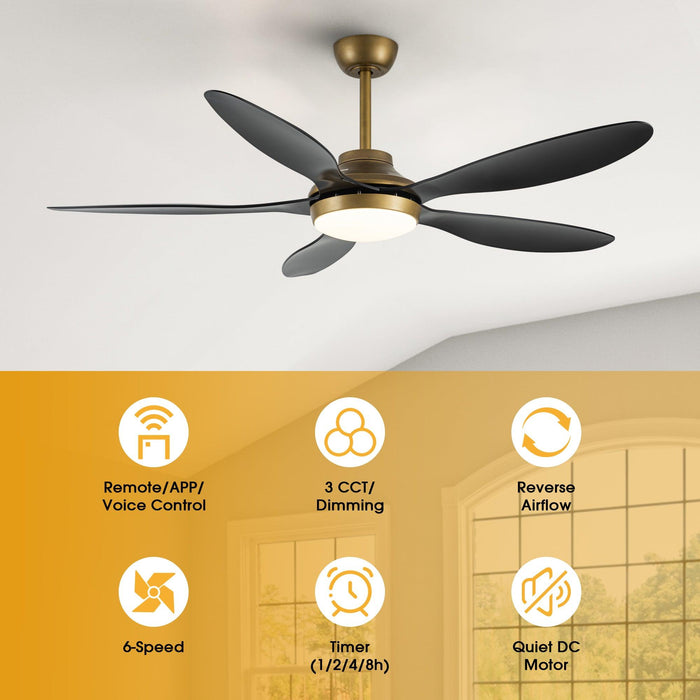 52" Punjab Smart Fan with LED Light - Sweatfully