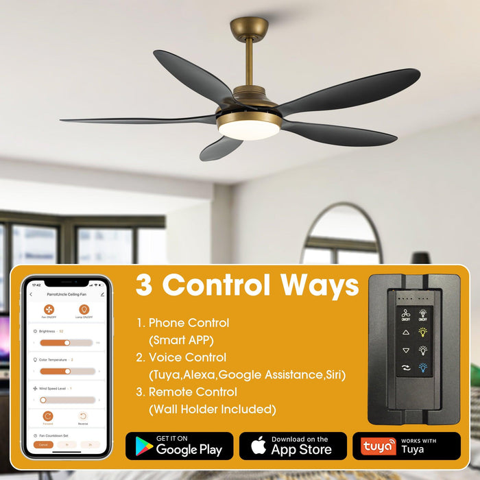52" Punjab Smart Fan with LED Light - Sweatfully