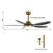52" Punjab Smart Fan with LED Light - Sweatfully