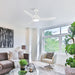 52" Vaczon 3 Blades Ceiling Fan with LED Light and Remote Control - Sweatfully