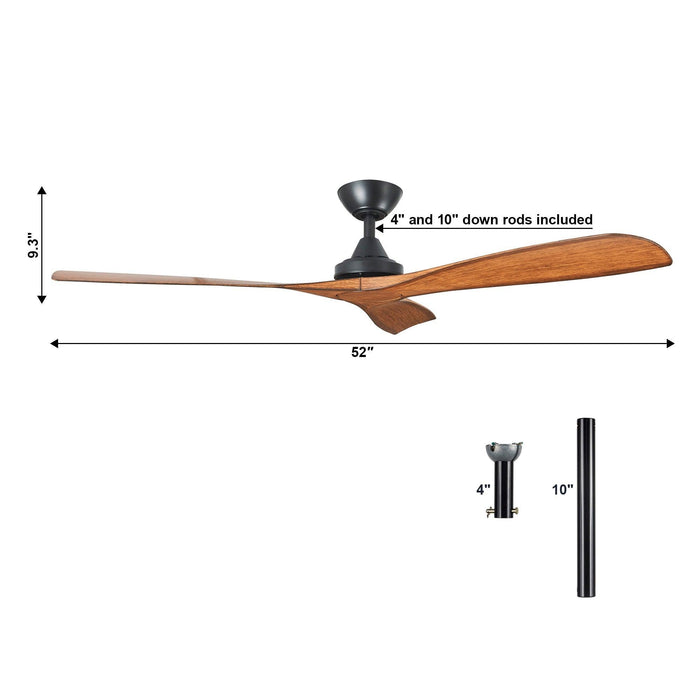 52" Jovie Ceiling Fan with Remote Control - Sweatfully
