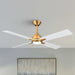 48" Linden DC Motor Downrod Mount Reversible Ceiling Fan with Lighting and Remote Control - Sweatfully