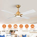 48" Linden DC Motor Downrod Mount Reversible Ceiling Fan with Lighting and Remote Control - Sweatfully