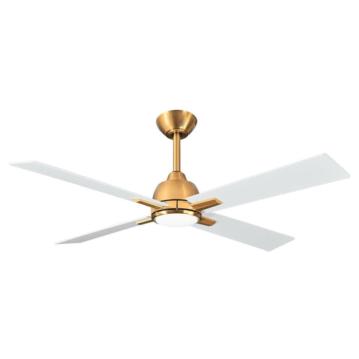 48" Linden DC Motor Downrod Mount Reversible Ceiling Fan with Lighting and Remote Control - Sweatfully