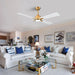 48" Linden DC Motor Downrod Mount Reversible Ceiling Fan with Lighting and Remote Control - Sweatfully