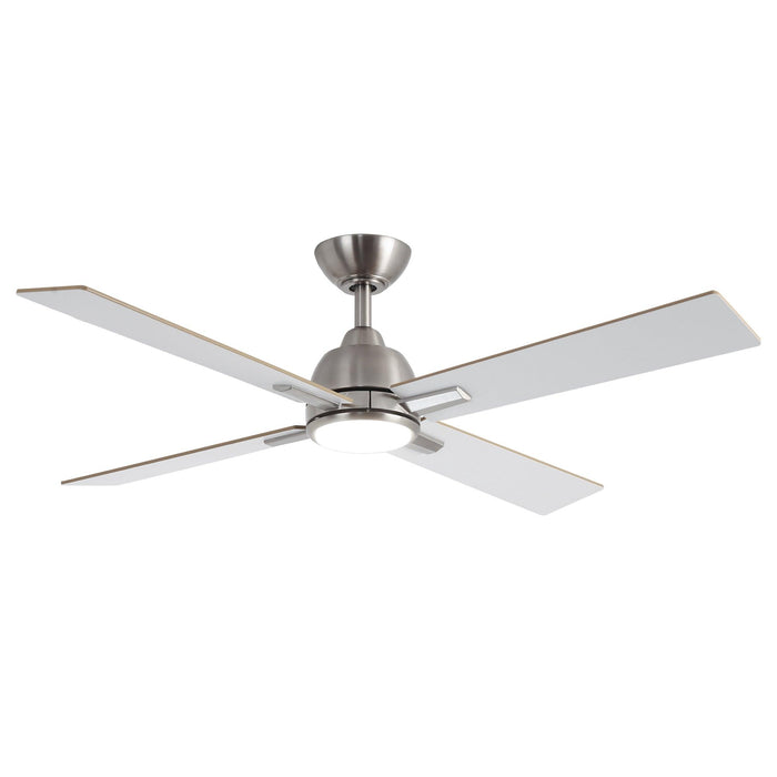 48" Linden DC Motor Downrod Mount Reversible Ceiling Fan with Lighting and Remote Control - Sweatfully