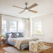 48" Linden DC Motor Downrod Mount Reversible Ceiling Fan with Lighting and Remote Control - Sweatfully