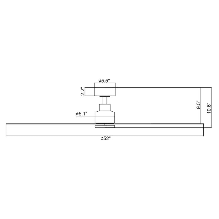52" Zelda Industrial Ceiling Fan with Remote Control - Sweatfully