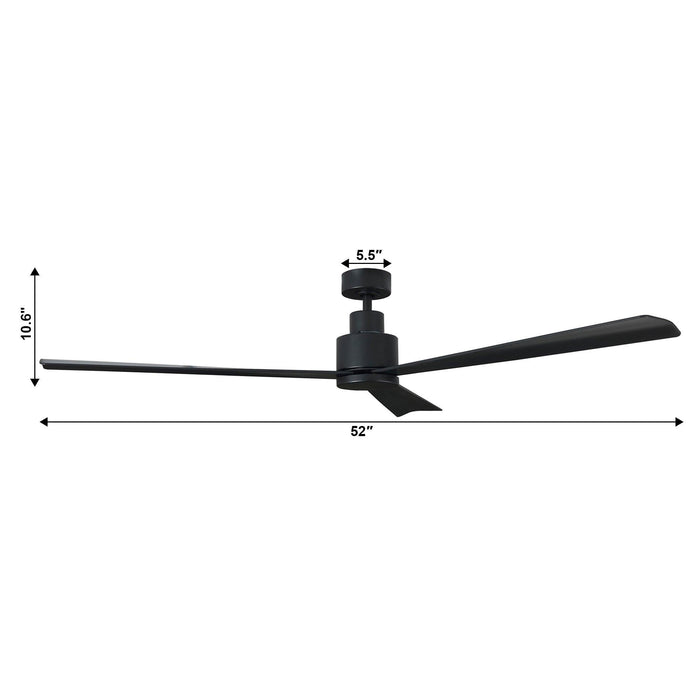 52" Zelda Industrial Ceiling Fan with Remote Control - Sweatfully