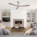 52 Inch Esther 3-Blades Modern Downrod Mount Ceiling Fan with Remote Control - Sweatfully