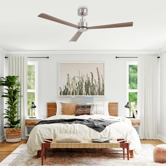 52 Inch Esther 3-Blades Modern Downrod Mount Ceiling Fan with Remote Control - Sweatfully