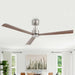 52 Inch Esther 3-Blades Modern Downrod Mount Ceiling Fan with Remote Control - Sweatfully