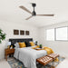 52 Inch Esther 3-Blades Modern Downrod Mount Ceiling Fan with Remote Control - Sweatfully