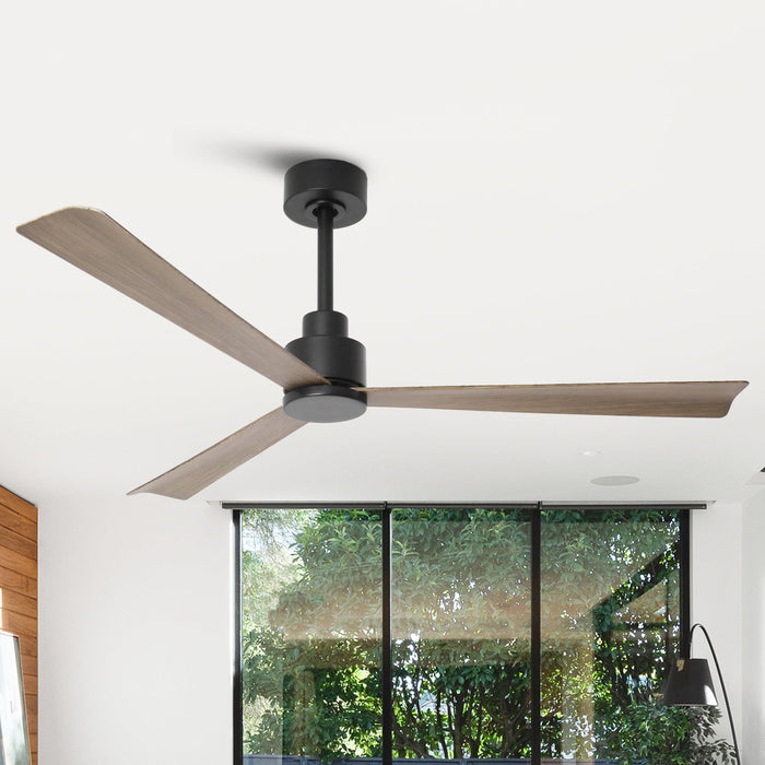 52 Inch Esther 3-Blades Modern Downrod Mount Ceiling Fan with Remote Control - Sweatfully