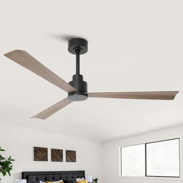 52 Inch Esther 3-Blades Modern Downrod Mount Ceiling Fan with Remote Control - Sweatfully