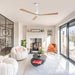 52 Inch Esther 3-Blades Modern Downrod Mount Ceiling Fan with Remote Control - Sweatfully