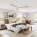 52 Inch Esther 3-Blades Modern Downrod Mount Ceiling Fan with Remote Control - Sweatfully