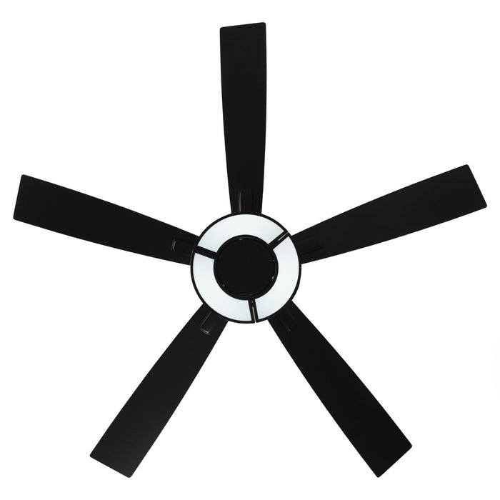52" 5 Blades Black Ceiling Fan with Lighting - Sweatfully