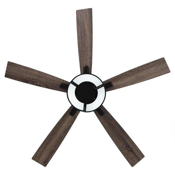 52" 5 Blades Black Ceiling Fan with Lighting - Sweatfully