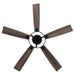 52" 5 Blades Black Ceiling Fan with Lighting - Sweatfully